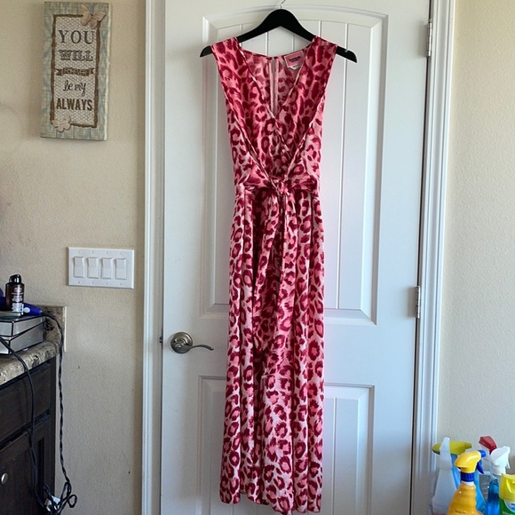 kate spade Pants - Kate Spade ♠️ pink Panthera, wide-leg romper size med